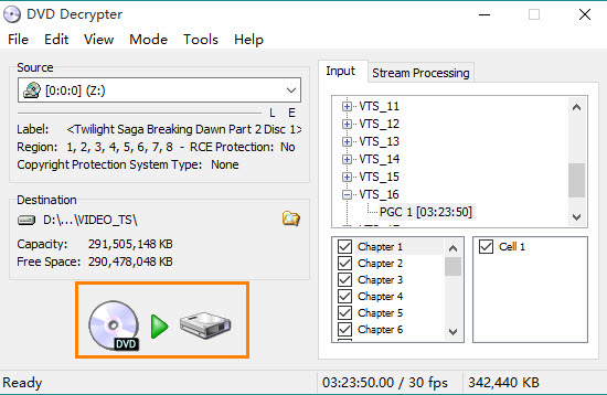 Free copy protected DVD with DVD Decrypter