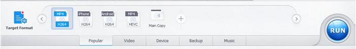 Select output format