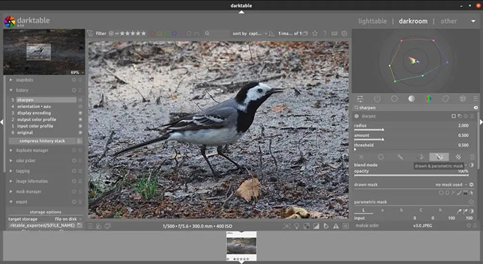 Open Source Free Image Sharpener Darkable