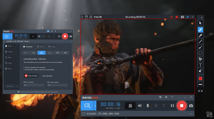 best free screen video recorder- Bandicam