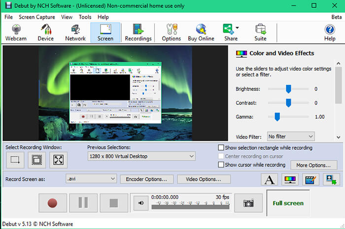 free screen video capture software- Debut Video Capture Software