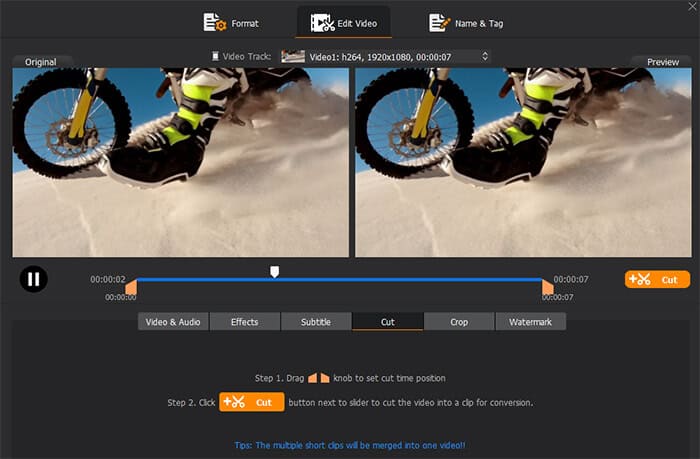 cut video to make video smaller