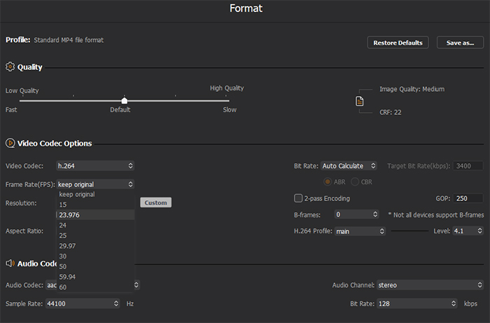Compress Video by Changing Frame Rate