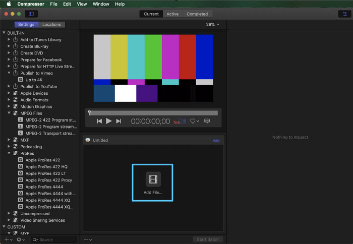 video compression software free for macOS - FCP