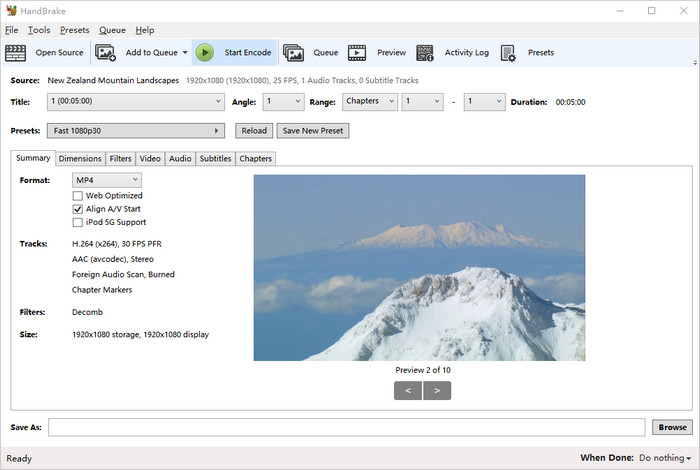 HandBrake Convert WMV to MP4