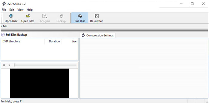 logiciel gratuit de copie de DVD pour Windows 10/11 - DVD Shrink